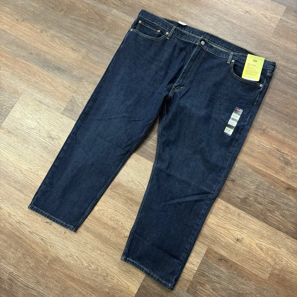 NWT‎ Levi's 502 Taper Men's Sz 50x29 Dark Wash Blue Denim Jeans